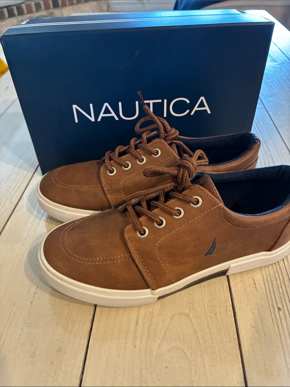 Nautica Kids Tan Boat Shoes